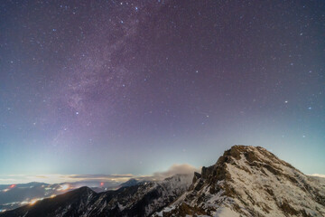 厳冬期 赤岳の星空