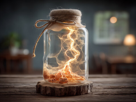 an abstract depiction of brownian motion within a glass container