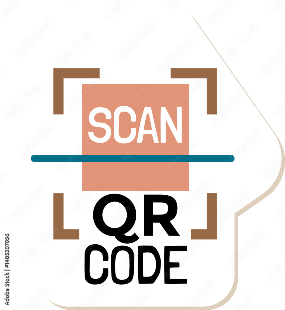 Aufkleber scan qr code easy access to information and services