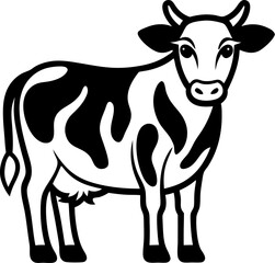 cow on a white background