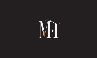MF, FM, F , M , Abstract Letters Logo Monogram	