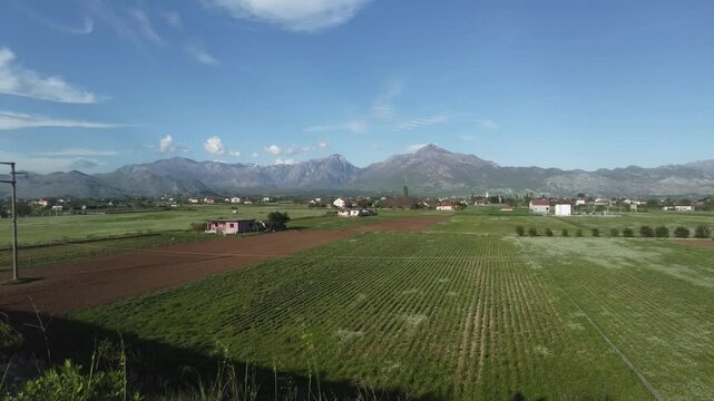panorama in Shkodra region , Albania
