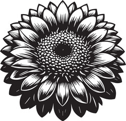 Marigold Muse Sunflower Vector – Stylized Floral Illustration with Warm Golden Tones