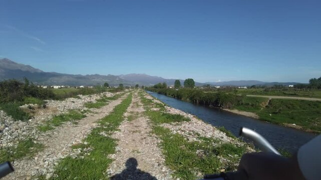panorama in Shkodra region , Albania