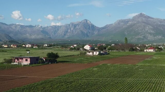 panorama in Shkodra region , Albania