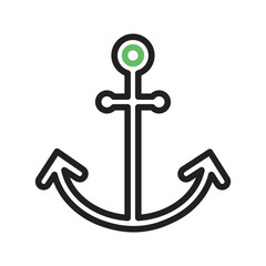 Anchor II icon vector image. Suitable for mobile apps, web apps and print media.