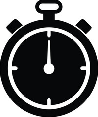 stopwatch stencil icon vector illustration