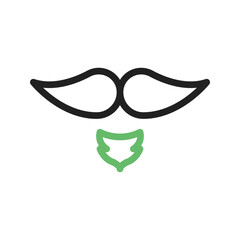Beard and Moustache I icon vector image. Suitable for mobile apps, web apps and print media.