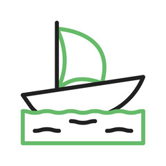 Boating icon vector image. Suitable for mobile apps, web apps and print media.
