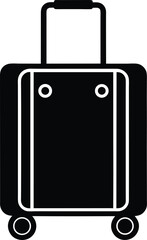 suitcase with wheels icon vector illustration