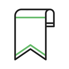 Bookmark icon vector image. Suitable for mobile apps, web apps and print media.