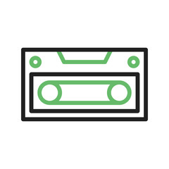 Casette icon vector image. Suitable for mobile apps, web apps and print media.