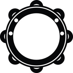 Fototapeta premium tambourine icon vector illustration
