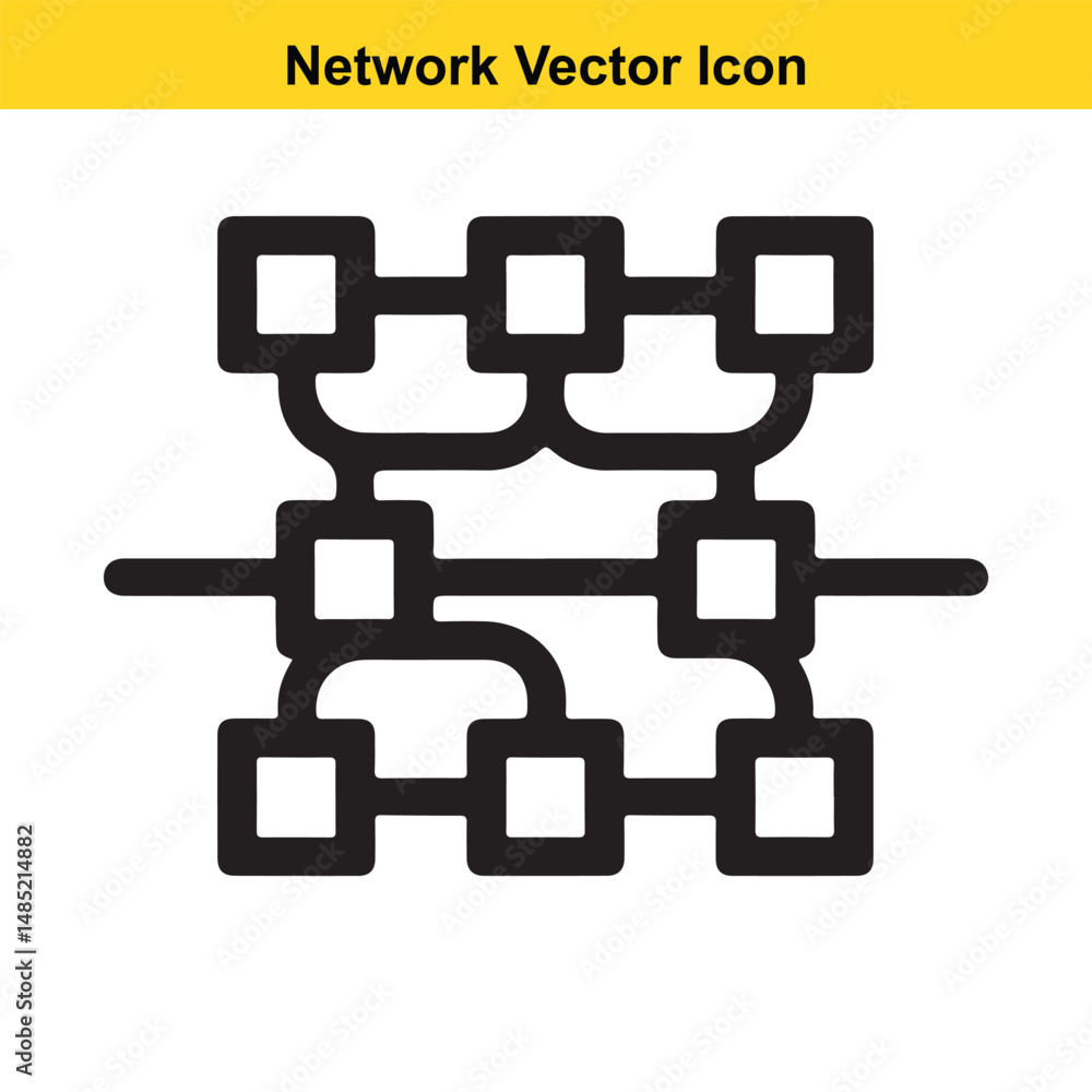 Aufkleber complex process flowchart diagram vector icon