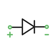 Diode icon vector image. Suitable for mobile apps, web apps and print media.