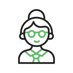 Female Professor icon vector image. Suitable for mobile apps, web apps and print media.
