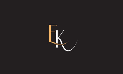 EK, KE , E , K , Abstract Letters Logo Monogram	