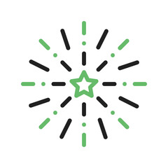 Fireworks II icon vector image. Suitable for mobile apps, web apps and print media.