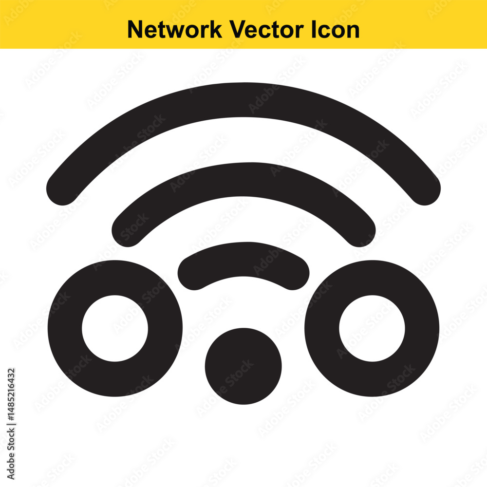 Poster multiple device wireless signal vector icon