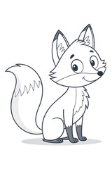 Fototapeta premium Colouring page for kids, hand drawn vector illustration of a cartoon, pre school Colouring page, animal Colouring page, flower Colouring page, adult Colouring page,printables