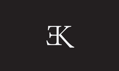 EK, KE , E , K , Abstract Letters Logo Monogram	