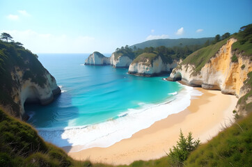 Fototapeta premium Beach Exotic Islands.generative ai