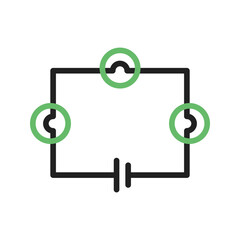 Lamps in Series icon vector image. Suitable for mobile apps, web apps and print media.