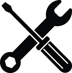 wrench screwdriver icon vector illustration
