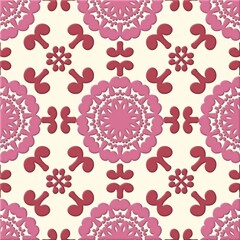 Abstract geometric background pattern, floral fabric pattern