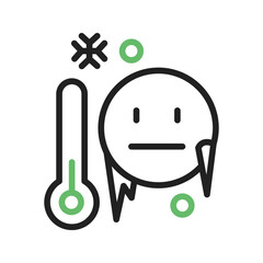 Low Temperature icon vector image. Suitable for mobile apps, web apps and print media.
