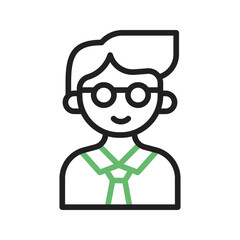 Male Professor icon vector image. Suitable for mobile apps, web apps and print media.