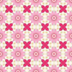 Pale pink flower mosaic detailed seamless textured pattern background