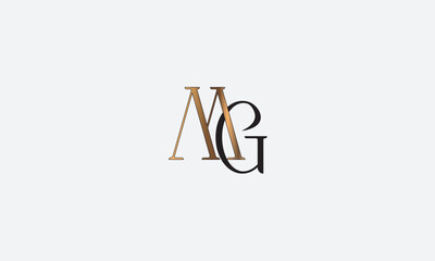 MG, GM , G , M Abstract Letters Logo Monogram	