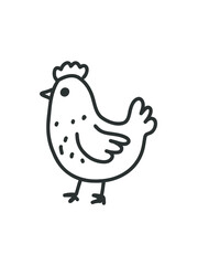 Side view chicken