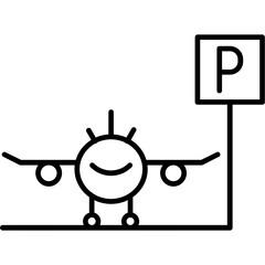 Aircraft Parking Stand Icon