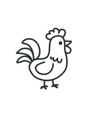 Standing rooster