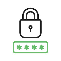 Passcode Lock II icon vector image. Suitable for mobile apps, web apps and print media.