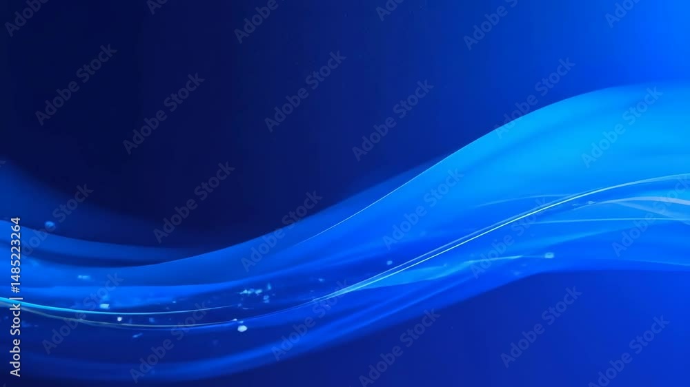 Poster abstract blue wavy motion background with dynamic flowing lines and light effects
