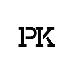 PK monogram logo design letter text name symbol monochrome logotype alphabet character simple logo