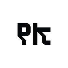 PK monogram logo design letter text name symbol monochrome logotype alphabet character simple logo