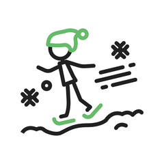 Sliding I icon vector image. Suitable for mobile apps, web apps and print media.