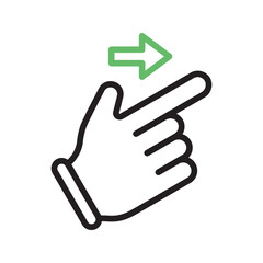 Swipe Right icon vector image. Suitable for mobile apps, web apps and print media.
