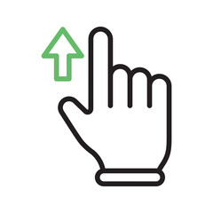 Swipe Up icon vector image. Suitable for mobile apps, web apps and print media.