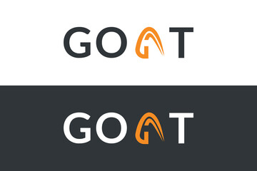 goat logo design vector illustration. goat silhouette logo template
