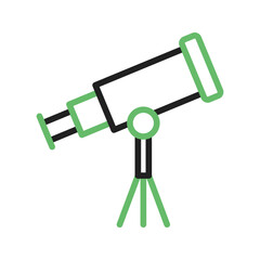 Telescope on Stand icon vector image. Suitable for mobile apps, web apps and print media.