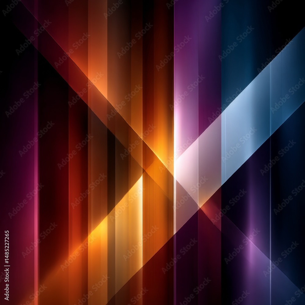 Leinwandbilder abstract geometric gradient: intersecting planes of light and shadow in a contemporary design