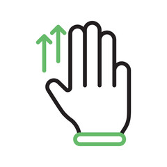 Three Fingers Up icon vector image. Suitable for mobile apps, web apps and print media.