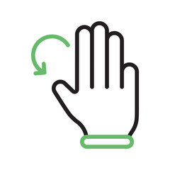 Three Fingers Rotate icon vector image. Suitable for mobile apps, web apps and print media.