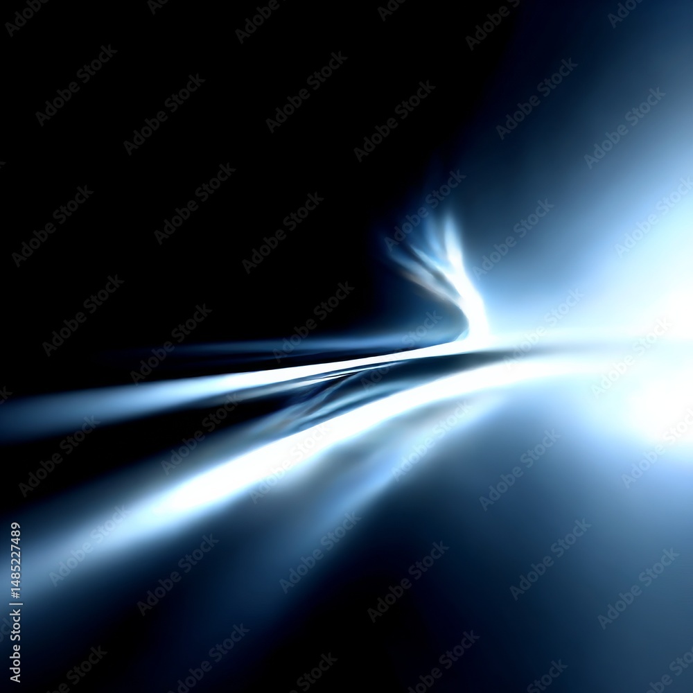 Poster abstract light beams emanating from darkness: a study in contrasts and gradient illumination