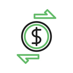 Transaction icon vector image. Suitable for mobile apps, web apps and print media.